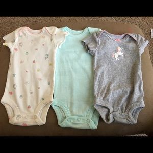 Three Newborn Onesies for Girls